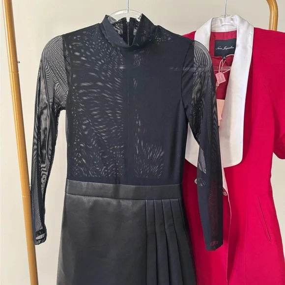 NWT Alice + Olivia Black Mini Skirt Dress - Picture 3 of 6